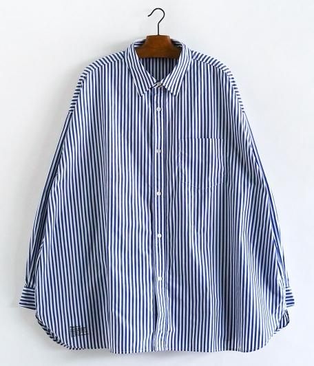 Fresh Service CORPORATE BLUE STRIPE REGULAR COLLAR SHIRT [BLUE