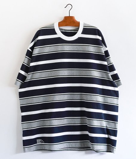  Fresh Service MULTI BORDER S/S TEE [NAVY]