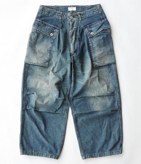 紫*花様 HERILL Nep denim M44 Trousers 新品 サイ HERILL Nep denim M44 Trousers [INDIGO WORN] - Fresh Service