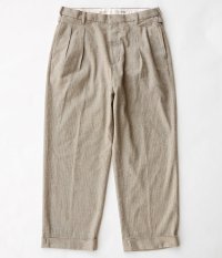  A.PRESSE Herringbone Trousers [BEIGE]