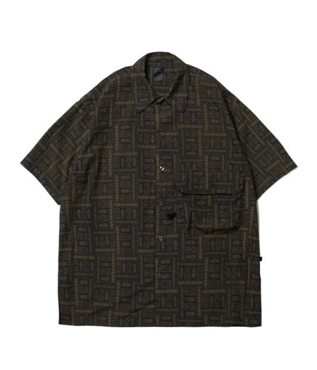  DAIWA PIER 39 TECH SPORTS OPEN COLLAR SHIRTS S/S [CHARCOAL]