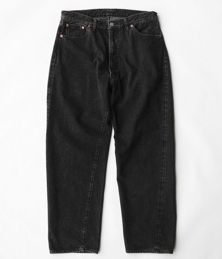 KAPTAIN SUNSHINE 5P Zipper Front Denim Pants [BLACK USEDWASH