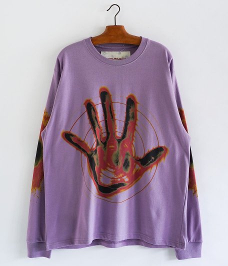 GENTLEFULLNESS Recycled Cotton LS Tee [PURPLE HAND] - KAPTAIN