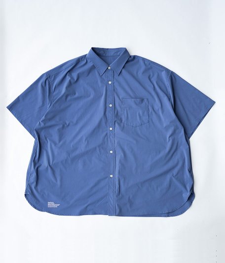  Fresh Service MICRO TYPEWRITER CORPORATE S/S REGULAR COLLAR SHIRT [BLUE]