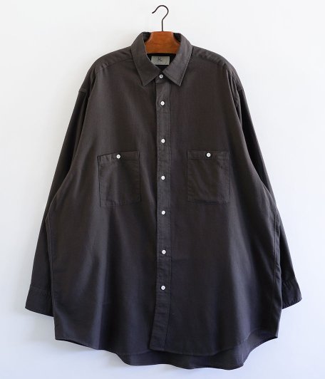 HERILL Cotton Cashmere Brush Work Shirts [DARK BROWN] - Fresh 