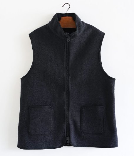  CORONA PISTACHIO VEST [BEACH PILE CLOTH / BLACK NAVY]