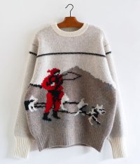  HERILL Cashmere Jacquard Sweater INU [WHITE]