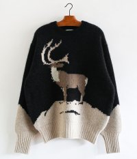  HERILL Cashmere Jacquard Sweater TONAKAI [BLACK]