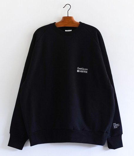  Fresh Service VIBTEX for FreshService SWEAT CREW NECK PULLOVER [BLACK]