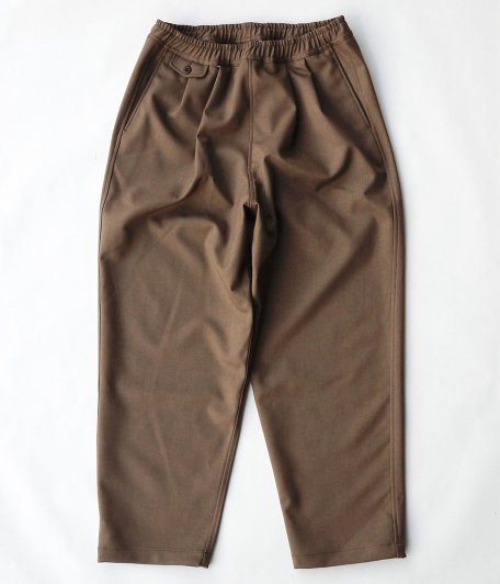  Fresh Service DOWN FABRIC TWO TUCK TRACK PANTS [BROWN]