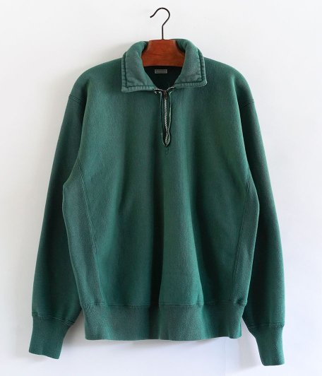  A.PRESSE Vintage Half Zip Sweat Shirt [GREEN]