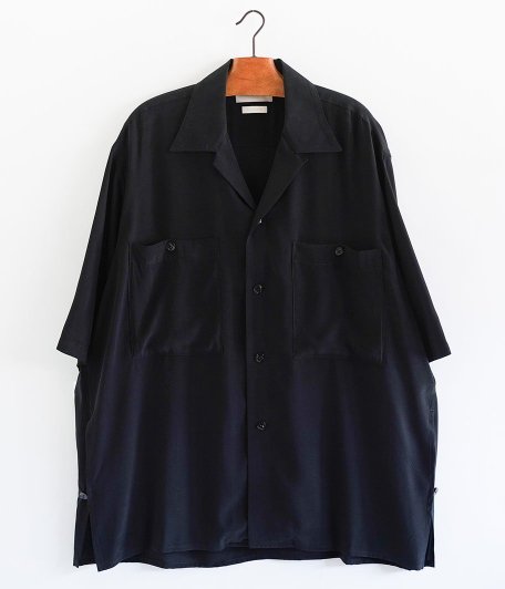  YOKE OPEN COLLAR SHIRT [BLACK]