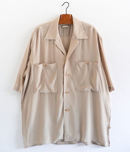  YOKE OPEN COLLAR SHIRT [GREIGE]