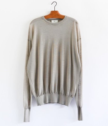  HERILL Ramie Highgauge Crewneck [BEIGE]