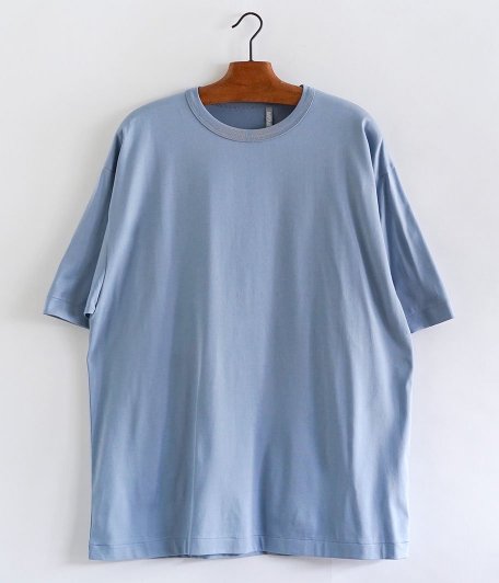  KAPTAIN SUNSHINE SUVIN COTTON SUEDE TENJIKU HALFSLEEVE TEE [BLUE]