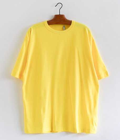  KAPTAIN SUNSHINE SUVIN COTTON SUEDE TENJIKU HALFSLEEVE TEE [YELLOW]