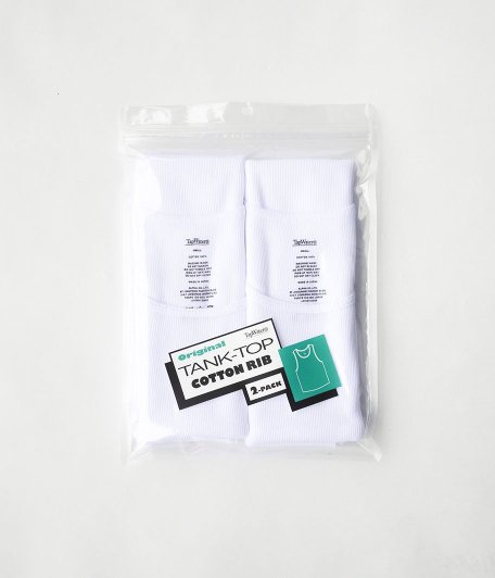 TapWater 2-Pack Cotton Rib Tank-Top [WHITE]