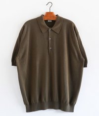  A.PRESSE Cotton Knit S/S Polo Shirts [OLIVE]
