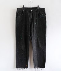  Customized by radicalvintage Paint Splatter Black denim pants