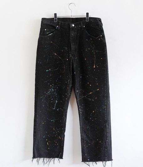  Customized by radicalvintage Paint Splatter Black denim pants