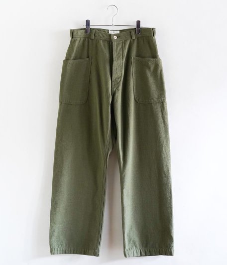  HERILL HL denim Navy Utility pants [Olive drab]