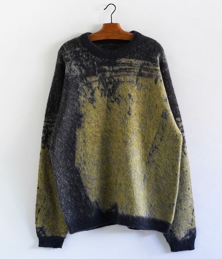  YOKE JACQUARD MOHAIR SWEATER [YELLOW]