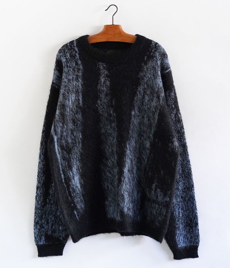  YOKE JACQUARD MOHAIR SWEATER [BLUE]