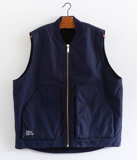  Fresh Service BOA LINED DUCK VEST [NAVY]