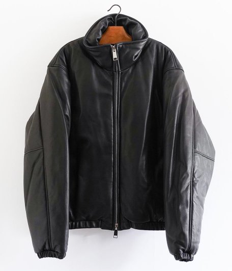  YOKE SHEEP LEATHER PUFFER BLOUSON [BLACK]