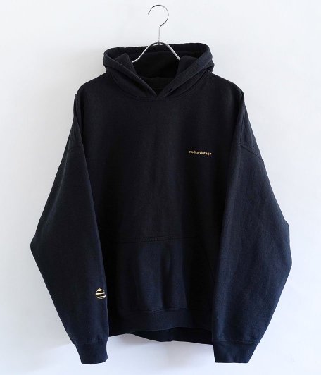  radicalvintage EMBROIDERY AGING HOODIE [BLACK]