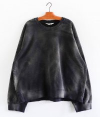  ANCELLM UNEVENNESS SWEAT SHIRT [BLACK]