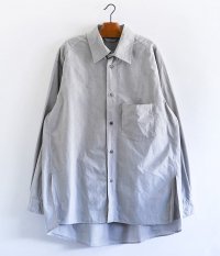  ANCELLM DYED SHRINK OVER SHIRT [BLACK]