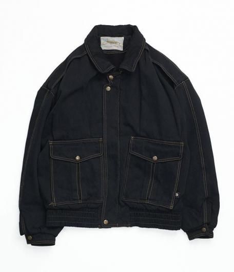 ジャケット・アウター 80s dezert bomber jacket 80's-90's EURO Denim Bomber Jacket [Overdyed Black] - Fresh