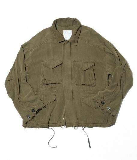 SUEDE SILK JACKET　ANCELLM SILK SUEDE FIELD JACKET(SAND) – ANCELLM