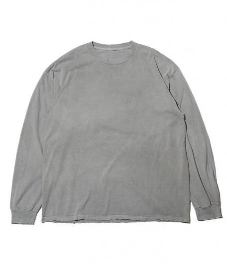 ANCELLM EMBROIDERY DYED LS T-SHIRT 2 [GRAY] - Fresh Service