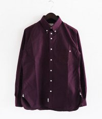  ANACHRONORM Reading Oxford B.D Shirt [BURGUNDY]