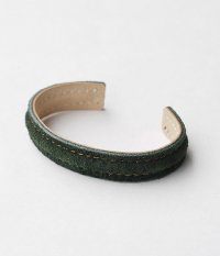  THE SUPERIOR LABOR leather bangle[green]