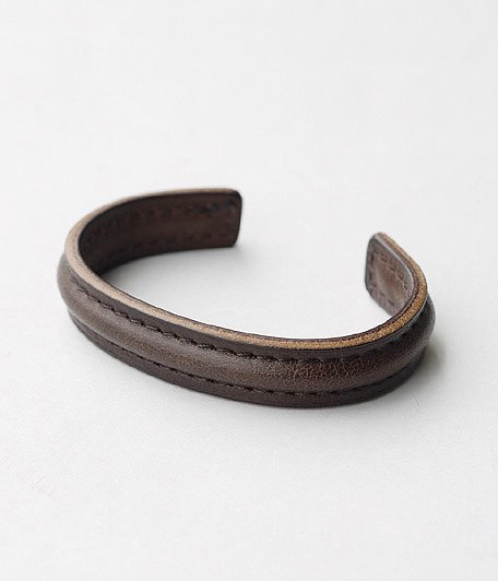  THE SUPERIOR LABOR leather bangle[brown]