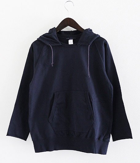  JIGSAW  HEAVY WEIGHT AMERICAN COTTON CUT OFF SLEEVE PULL-OVER HOODY [D.NAVY]