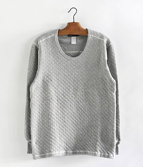  JIGSAW QUILT JACQUARD L/S U NECK PULL-OVER [TOP GRAY]