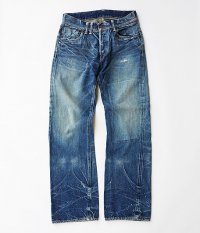  ANACHRONORM Reading Damaed 5 Pocket Denim Pants [Hard Washed]