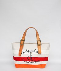  THE SUPERIOR LABOR 3color engineer tote bag S [whiteredorange]