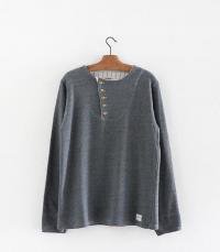  ANACHRONORM Clothing Tilted Henley Neck L/S T-Shirt [MELANGE]