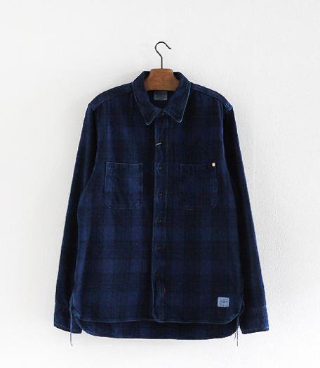  ANACHRONORM Clothing INDIGO Flannel Work Shirt [INDIGO]