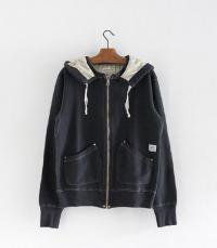  ANACHRONORM Clothing Full Zip Sweat Parka [BLACK]