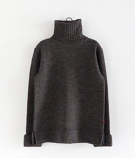  ANACHRONORM Clothing Guernsey Turtleneck Sweater [BROWN]