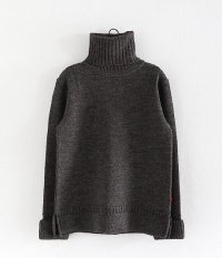  ANACHRONORM Clothing Guernsey Turtleneck Sweater [BROWN]