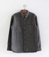  ANACHRONORM Reading Flat Fell Seam Wool Work Shirt One Wash [GRAY]