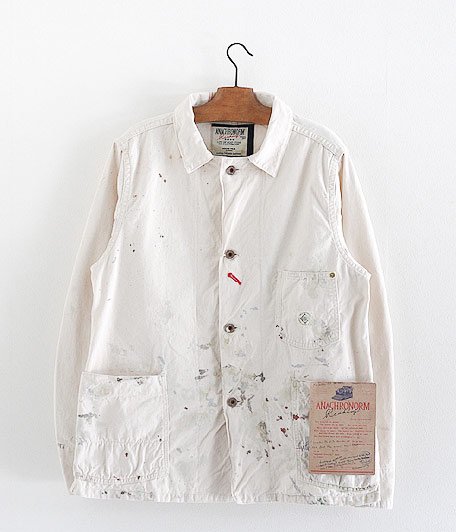  ANACHRONORM Reading Damaged Off White Chino Work Coveralls [Hard Wash]