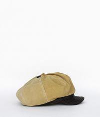  THE SUPERIOR LABOR Leather Newsboy Cap [beige]